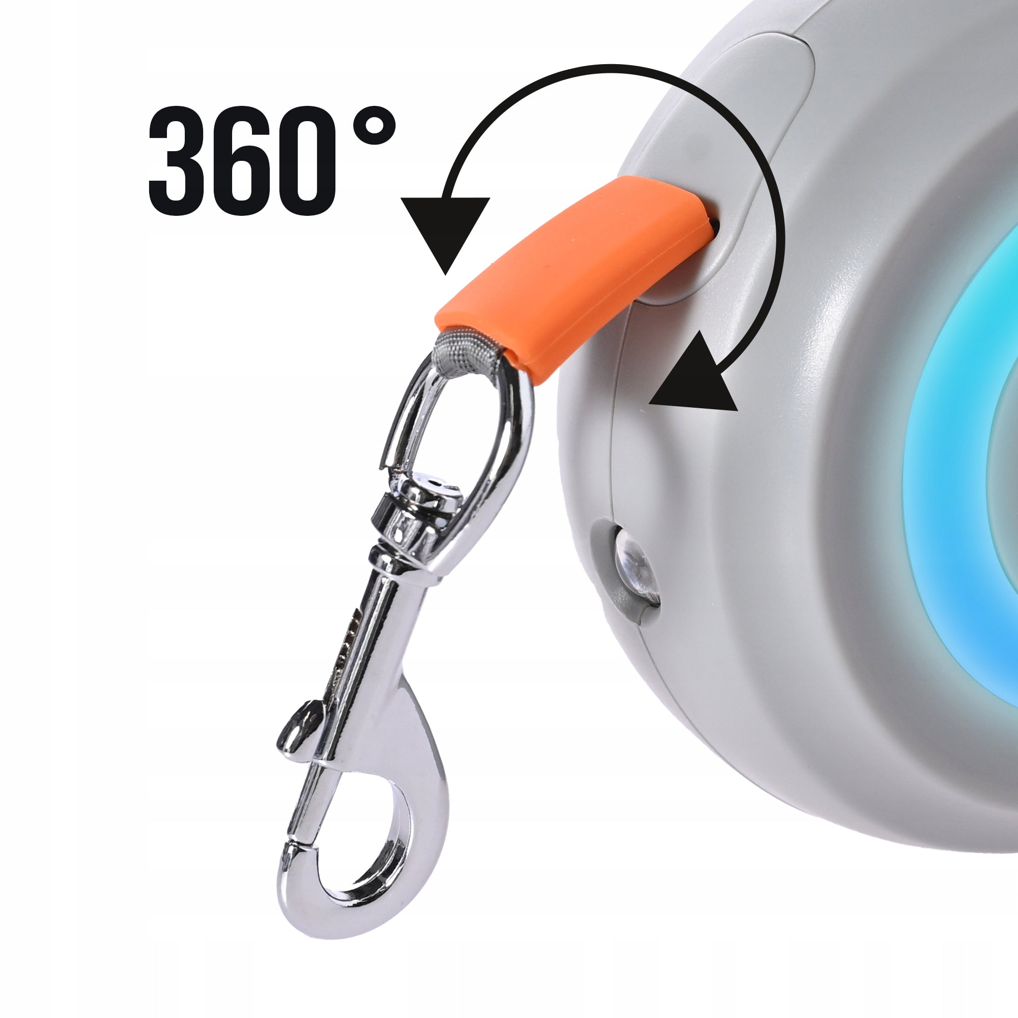DOG LEASH AUTOMATIC TAPE STRONG 5M LOCK LED FLASHLIGHT ADJUSTABLE AFTER Color multicolor