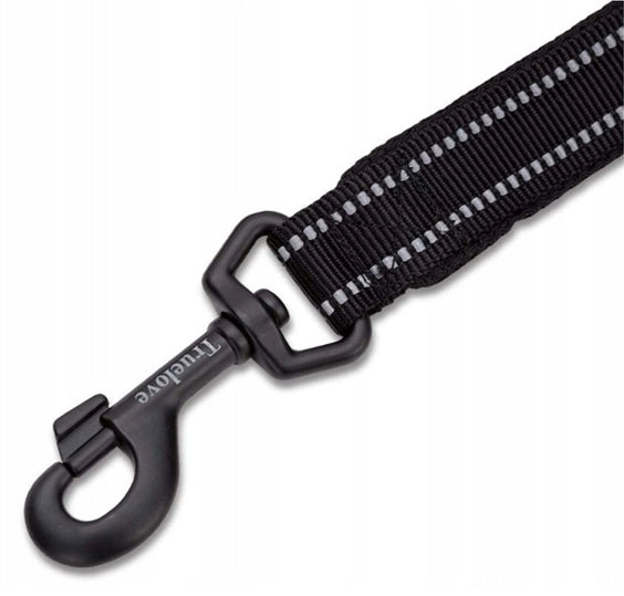 DOG LEASH REFLECTIVE STRONG TRUELOVE ACTIVE BLACK 200CM SIZE M Maximum leash length 2 m