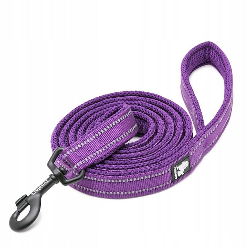 DOG LEASH REFLECTIVE STRONG TRUELOVE ACTIVE PURPLE 200CM SIZE L Maximum leash length 2 m