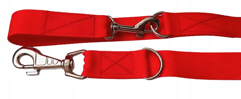 DOG LEASH, REVERSABLE, ADJUSTABLE, LARGE CARABINER, STRONG, 10M, RED EAN (GTIN) 5906022505163