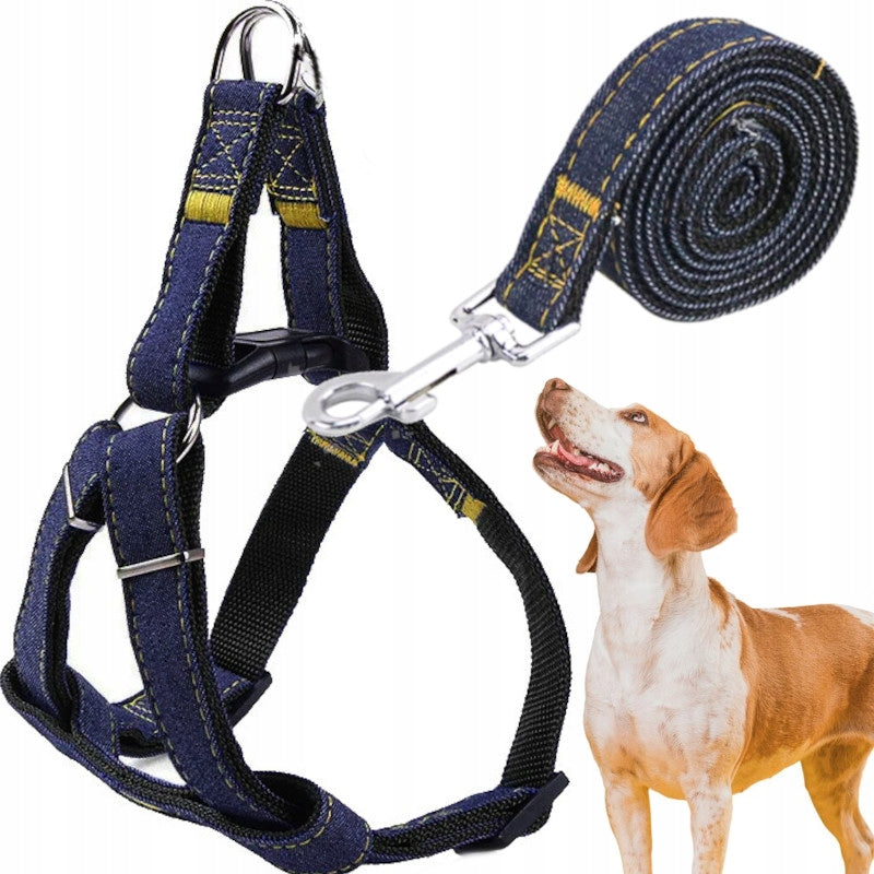 DOG LEASH SET, ADJUSTABLE, SIZE L 120cm