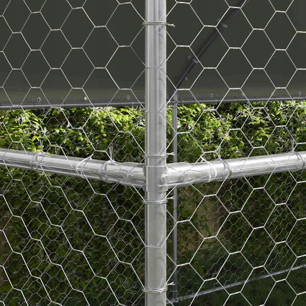 DOG PLAYPEN ENCLOSURE GALVANIZED STEEL LARGE SOLID4X2X2 M STEEL Manufacturer code 3368328