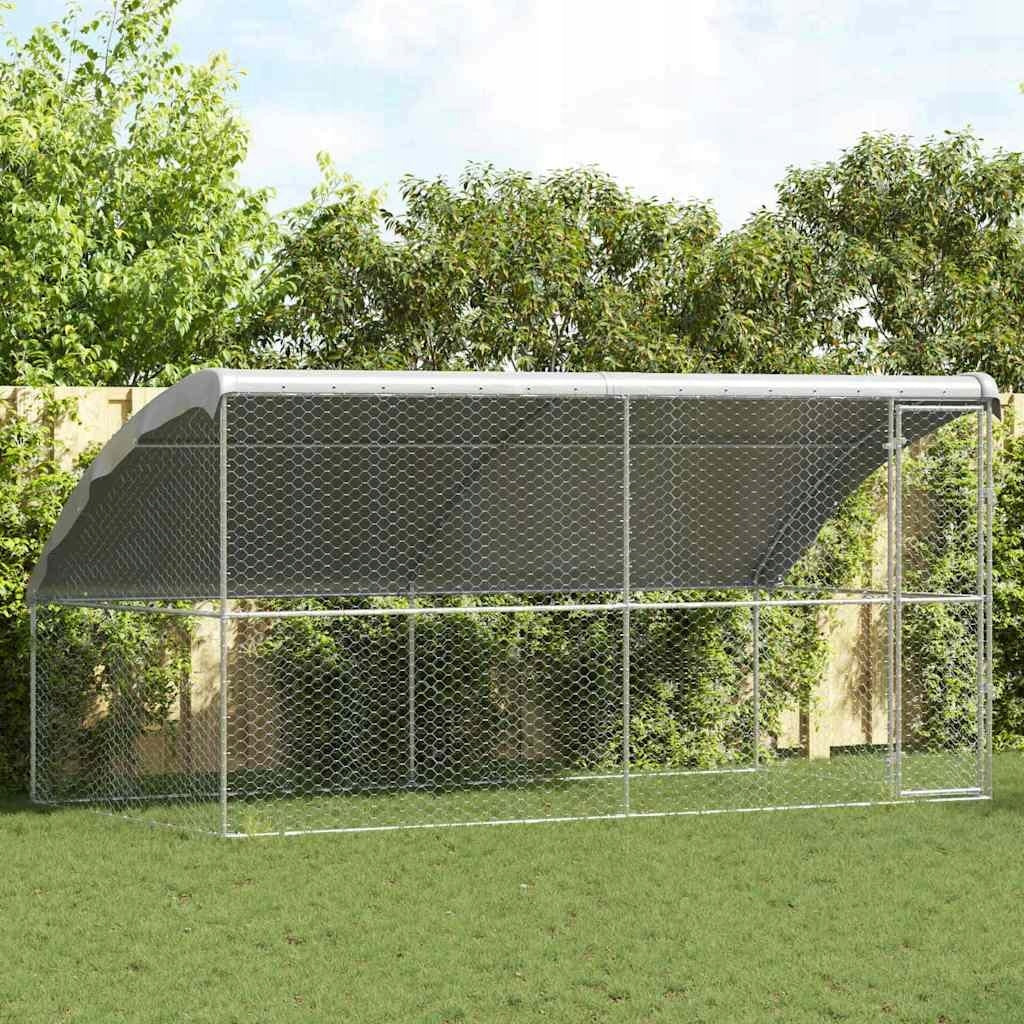 DOG PLAYPEN ENCLOSURE GALVANIZED STEEL LARGE SOLID4X2X2 M STEEL Packaging status original