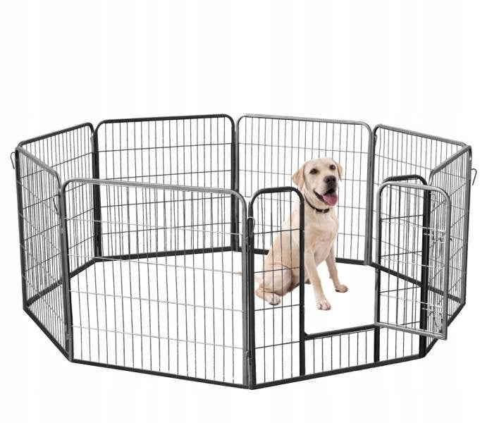 DOG PLAYPEN METAL CORRAL 6 PANELS 80x60