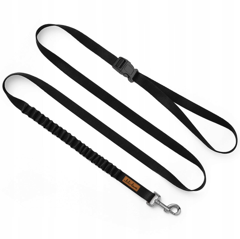 DOG SPORTS LEASH FOR RUNNING DOGTREKKING ADJUSTABLE CUSHIONING 5m Manufacturer code SMYCZ.SPORT.5m.BLACK
