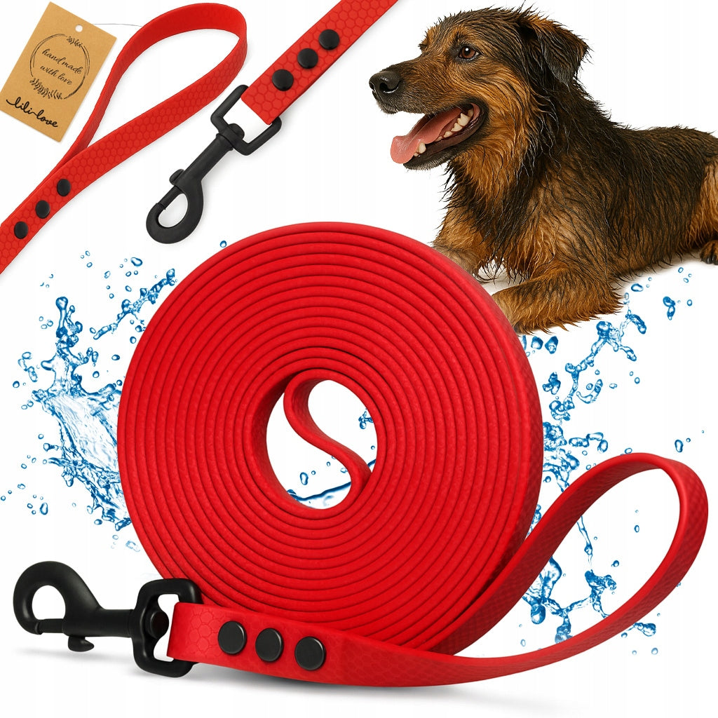 DOG TRAINING LEASH FOR TRAINING WATERPROOF BIOTHANE PVC CORD - 10m