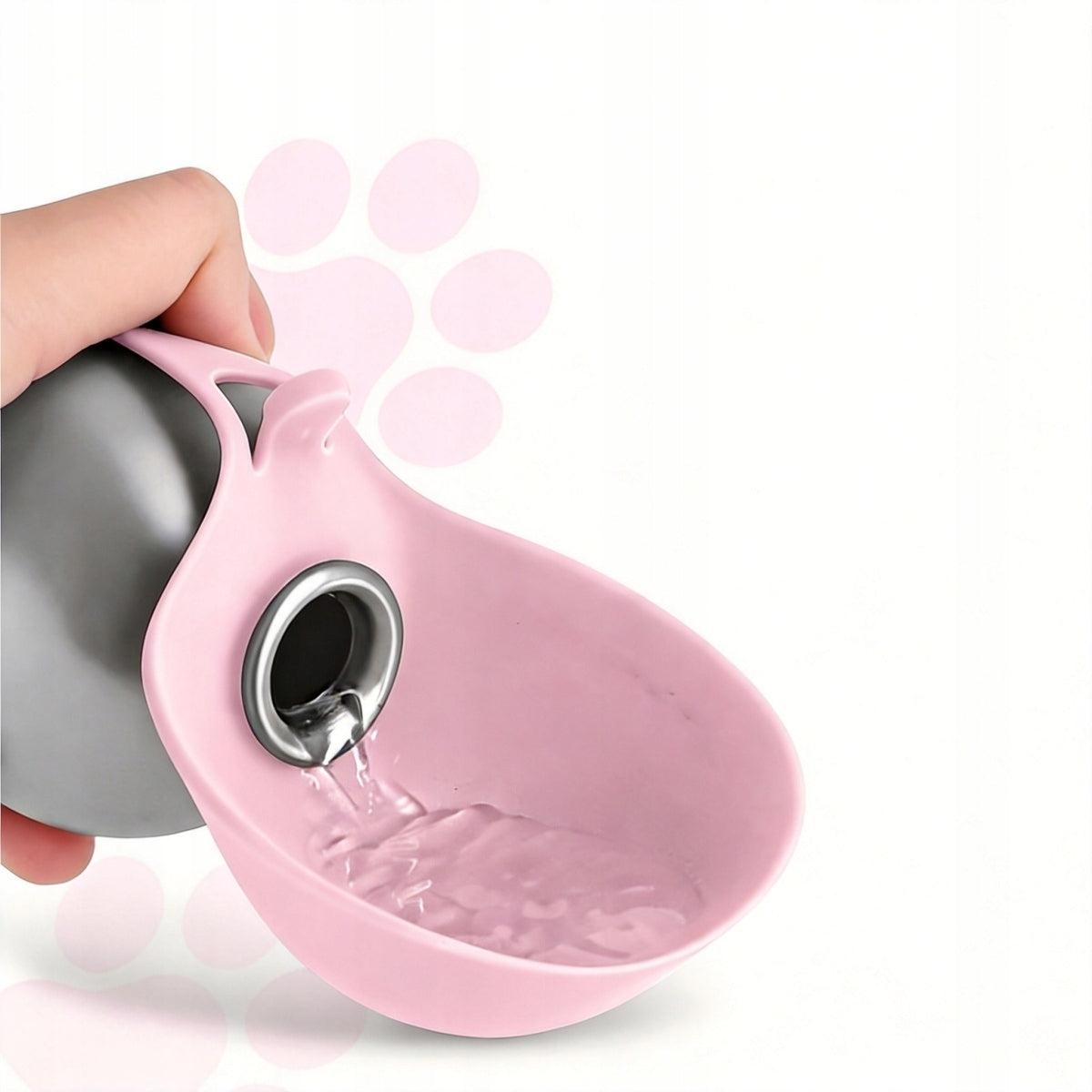DOG WATER BOTTLE TRAVEL BOWL FOLDING PINK Brand no brand