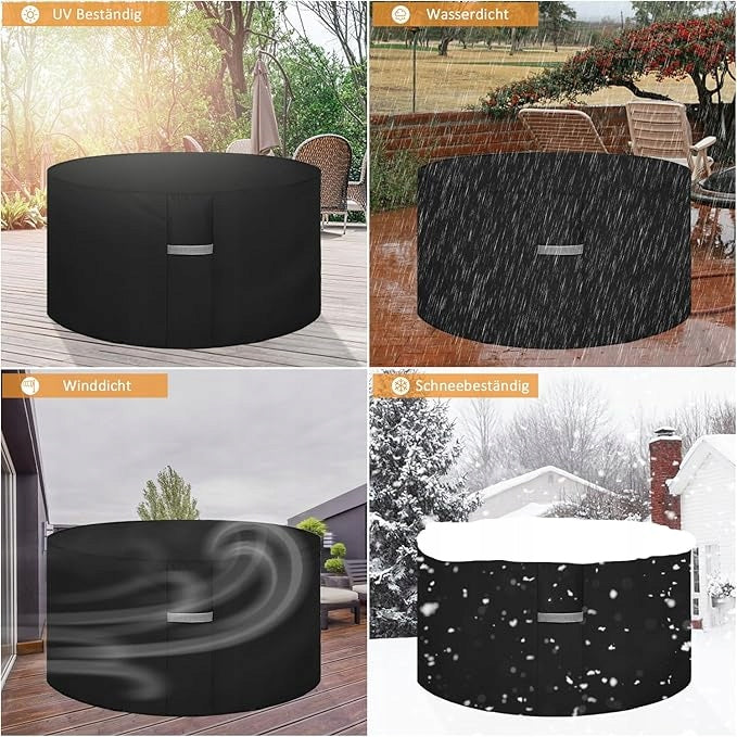 DOKON Round cover for garden furniture, Oxford fabric 600D Ø 300x90cm Manufacturer no brand