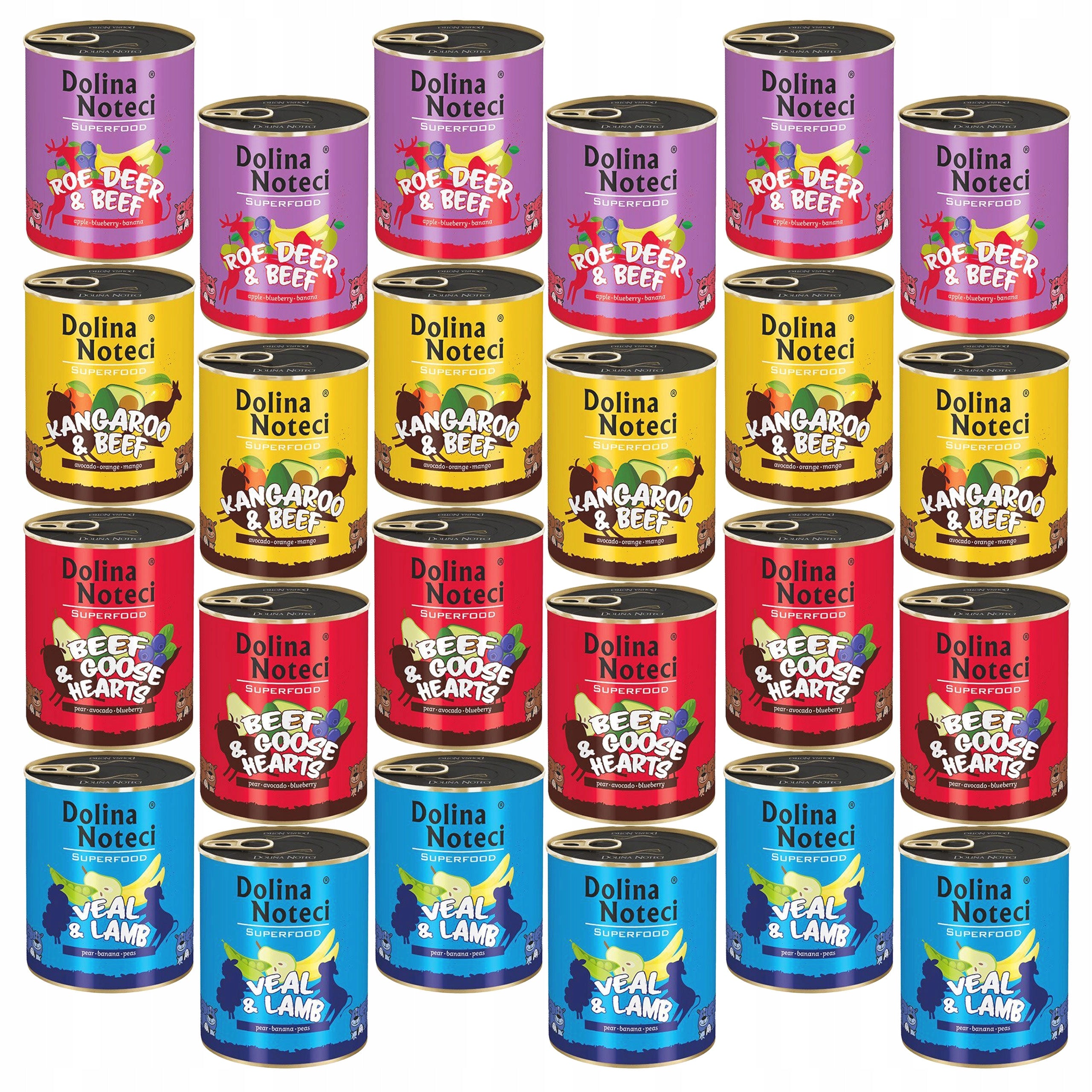 DOLINA NOTECI SUPERFOOD Wet dog food mix of flavors 24 x 800g