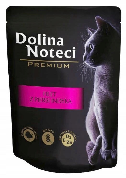 DOLINA NOTECI TURKEY BREAST FILLET 85G X10 pcs - SUPER PREMIUM WITH TAURINE!! Age of the animal adult cats