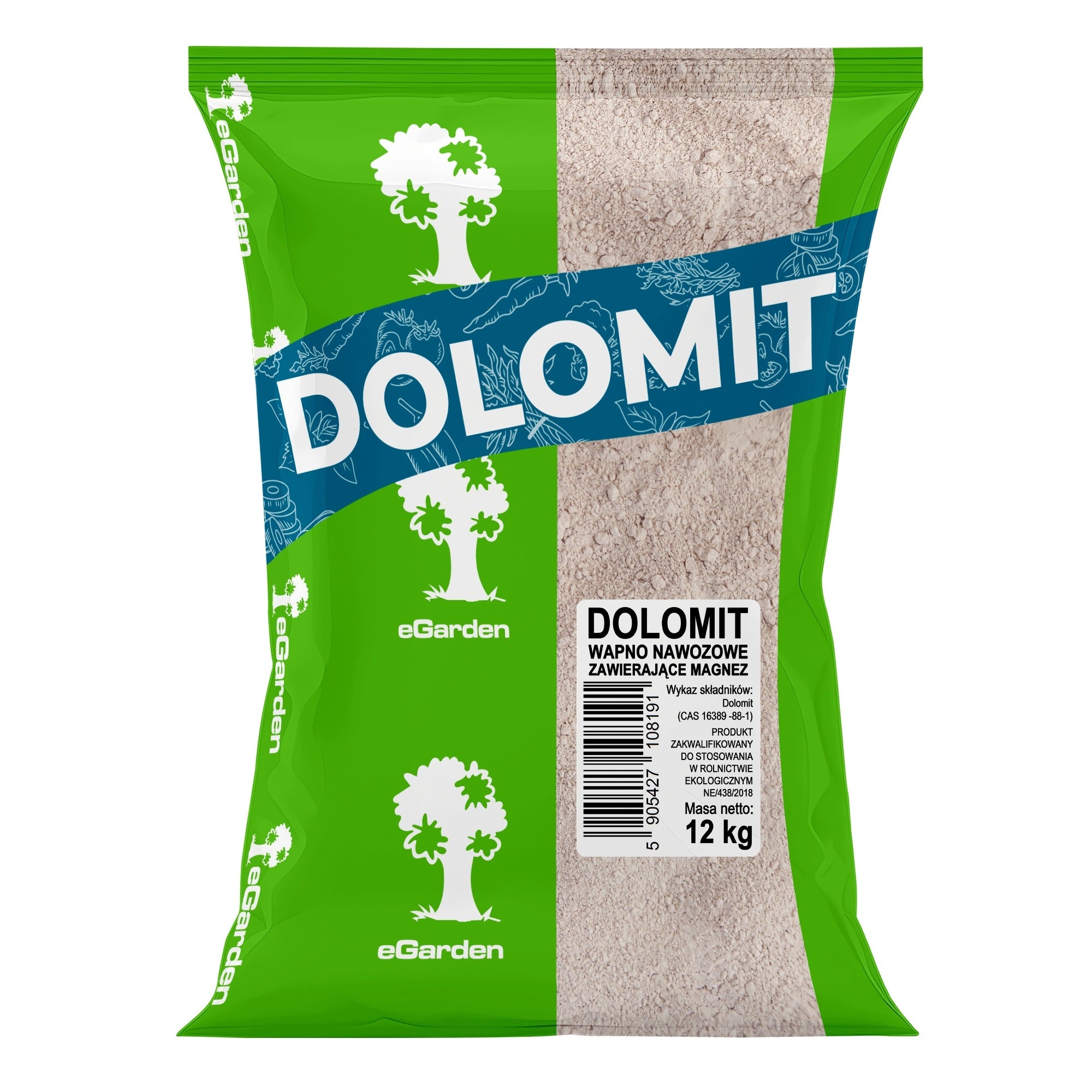 DOLOMIT 12 kg Magnesium Lime for Lawn Earth Vegetables Deacidification Garden Packaging status original