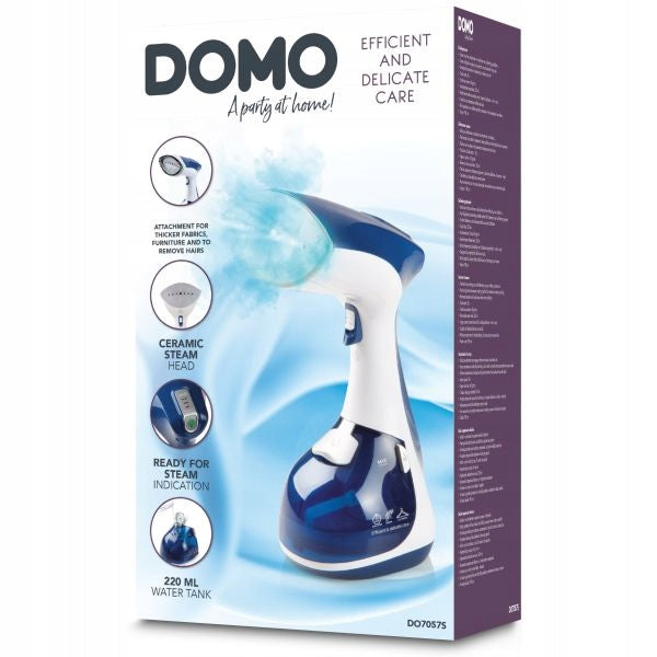DOMO DO7057s manual steamer, clothes steamer 40g/min, adjustable Batteries included no
