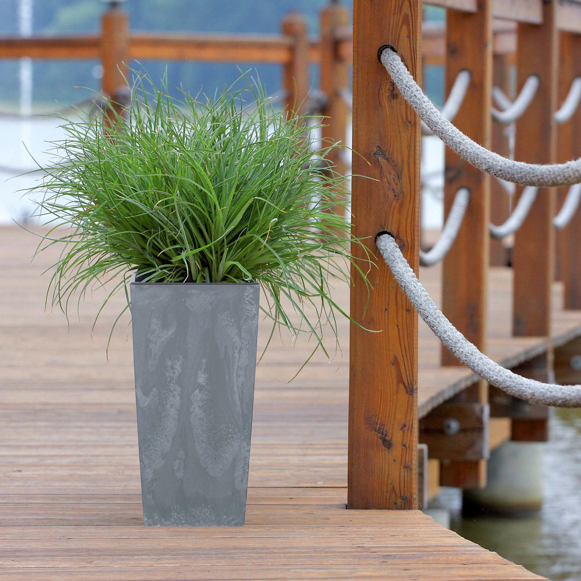 Vazonas Prosperplast Urbi Square Beton Effect DURS240E-425U, pilkas