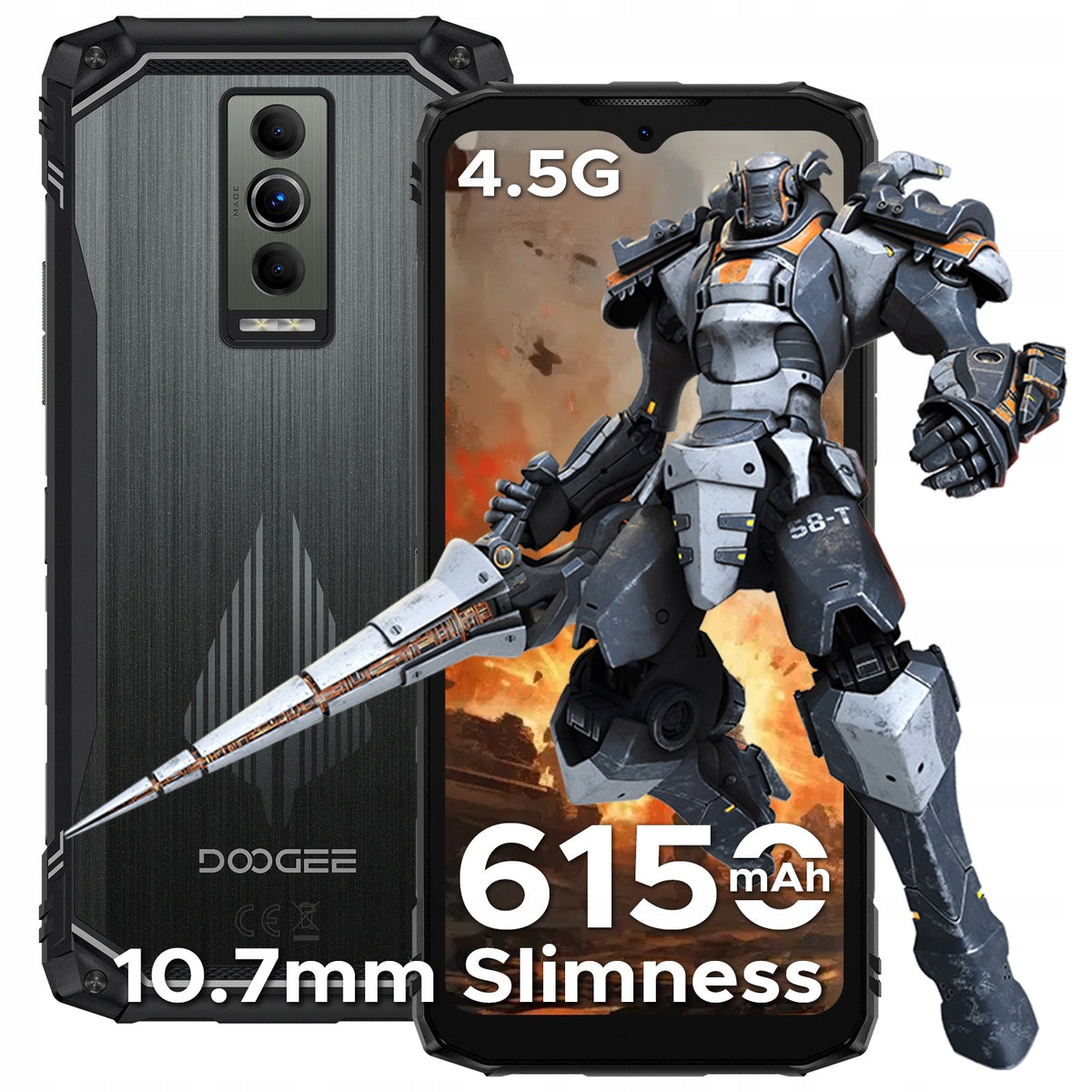 DOOGEE Blade10Pro-E Telefon Pancerny IP68 4G LTE Dual SIM 12+128GB GPS/90HZ