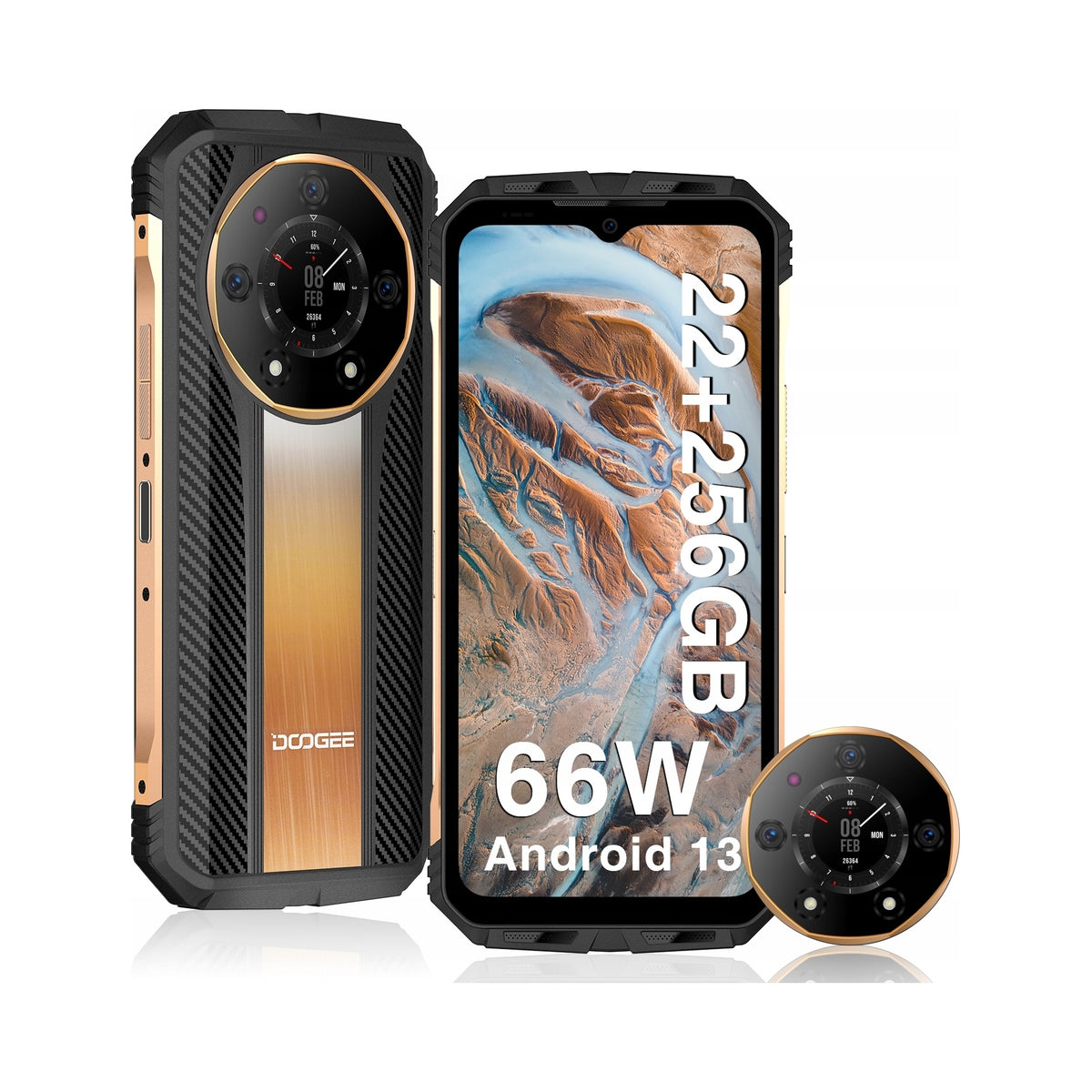 DOOGEE S110 Smartfon 22/256GB NFC PANCERNY TELEFON 66W 4G IP68 IP69K 120Hz