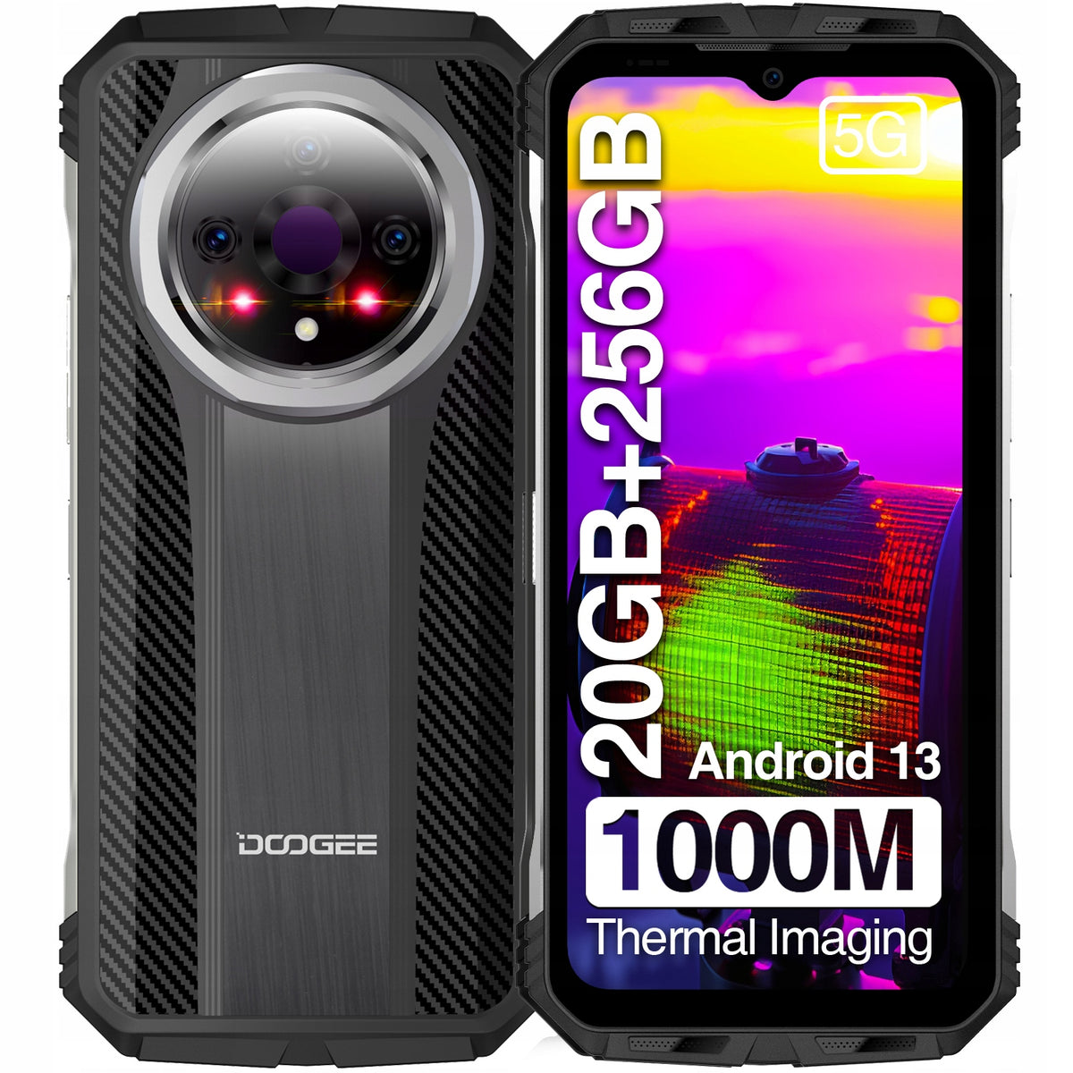 DOOGEE V31GT 5G 12/256GB – NIGHT VISION THERMAL VISION 10800 mAh 66W NFC 120 Hz