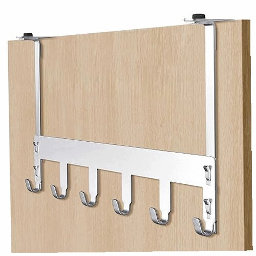DOOR HANGER ADJUSTABLE STEEL WITHOUT DRILLING UP TO 20 KG 6 HOOKS