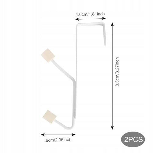 DOOR HOOKS WITHOUT DRILLING METAL DOUBLE WHITE 2 PCS METAL Manufacturer code Bez marki