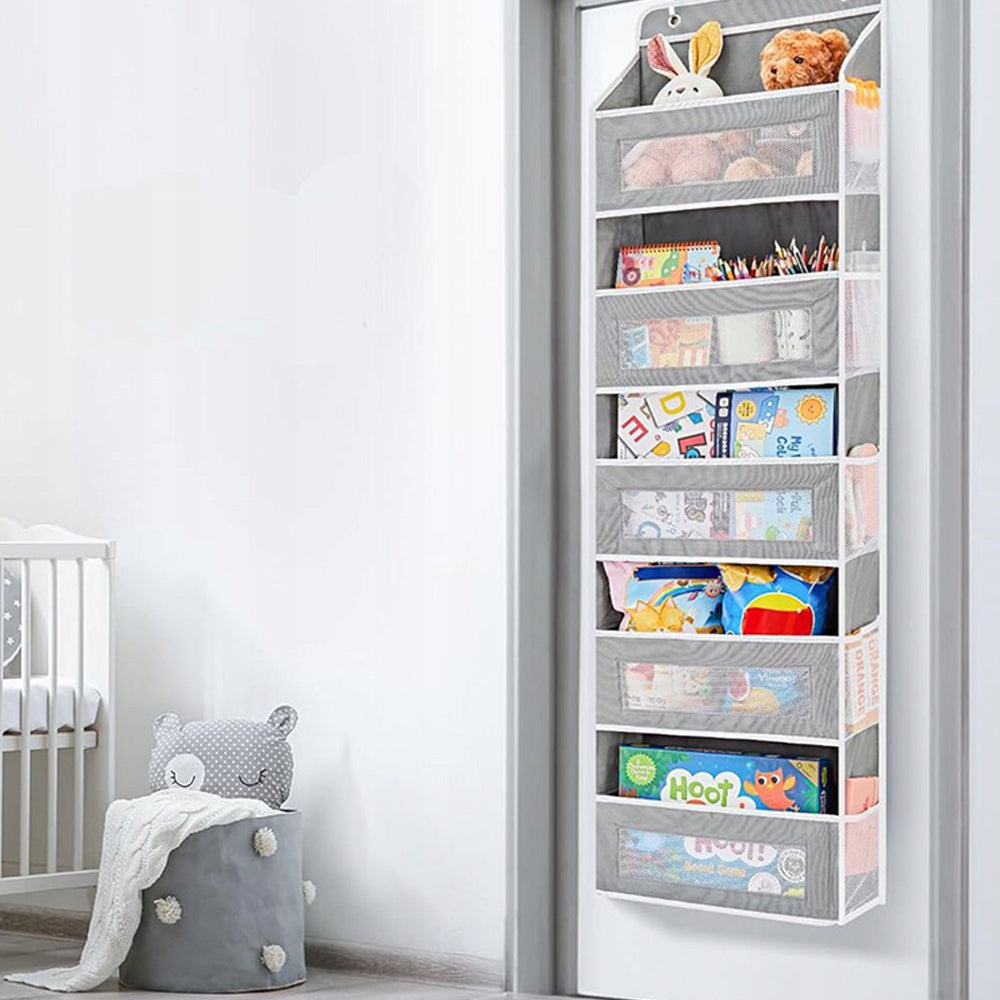 DOOR ORGANIZER HANGING FOR CLOSET 5 SHELVES POCKETS TOY BASKET Brand Bedee