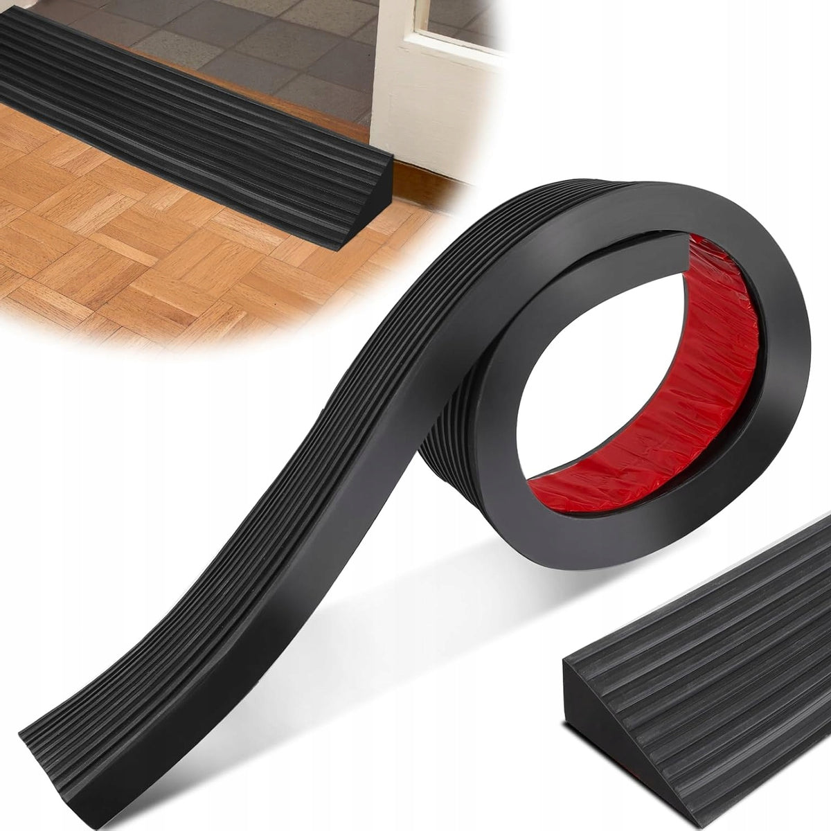 DOOR THRESHOLD RAMP SELF-ADHESIVE RUBBER 900X80X25 MM