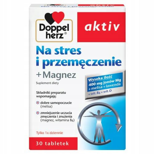 DOPPELHERZ AKTIV For stress and fatigue + magnesium, 30 tablets