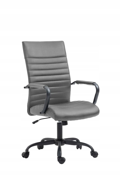 DORIAN office chair in grey eco-leather on black frame EAN (GTIN) 5904653133502