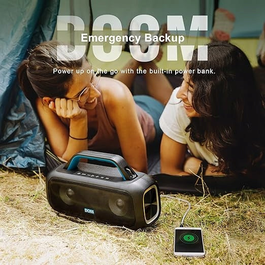 DOSS Extreme Boom S Outdoor Bluetooth Speaker 60W Party Camping Brand no brand