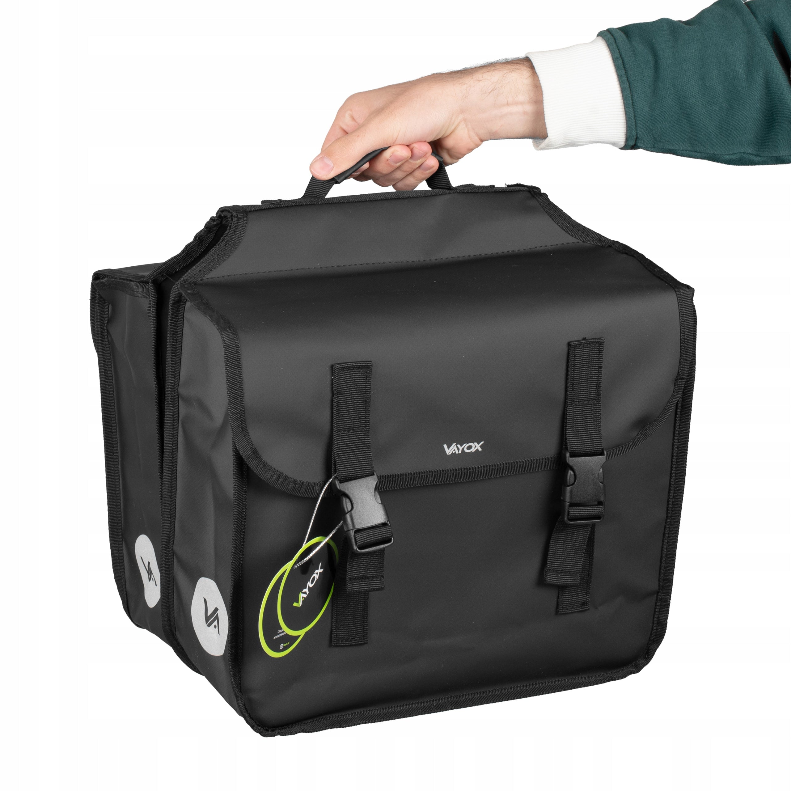 DOUBLE BICYCLE POUCH FOR REAR RACK CAPACIOUS WATERPROOF 29L VAYOX Model VA0447