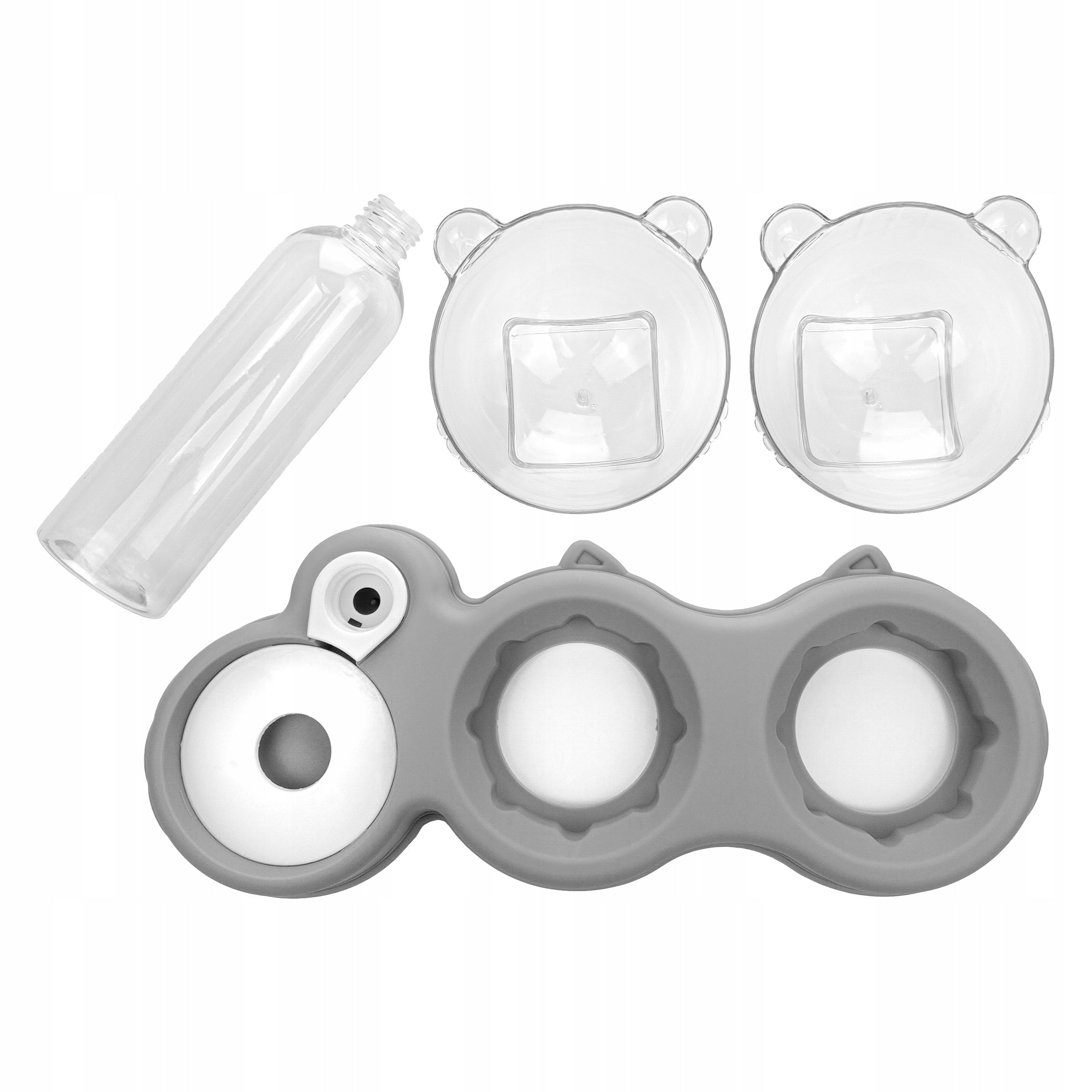 DOUBLE BOWL with Automatic Water Dispenser Water Bottle Cat Drinker DOG Material made from a synthetic material