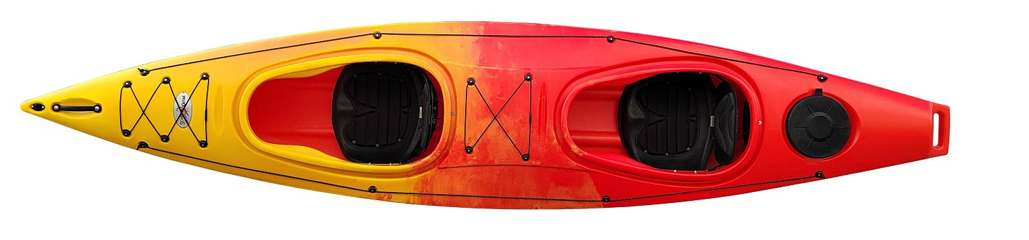 DOUBLE CANOE TOURIST FAMILY TWIN HD LAKE RIVER TWO GAPS Material polyethylene