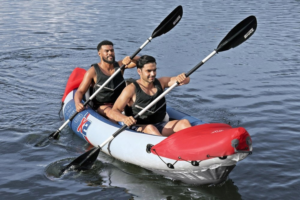 DOUBLE INFLATABLE KAYAK 321 x 88 cm PUMPED TOURIST + PADDLE PUMP Number of seats 2
