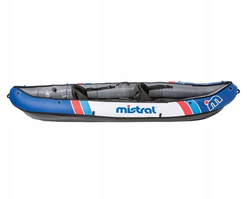 DOUBLE INFLATABLE KAYAK WITH 2 DOUBLE PADDLES LIGHTWEIGHT COMPACT STABLE Brand Mistral