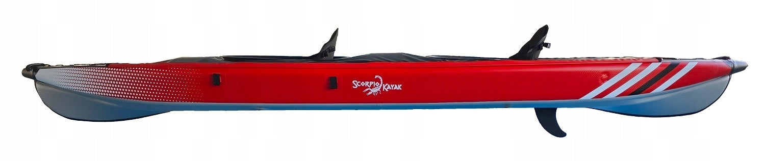 DOUBLE KAYAK PUMPED DS 473 FULL DROPSTITCH WITH DECK TWO Model DS 473 TOURING SOFT KEEL RED