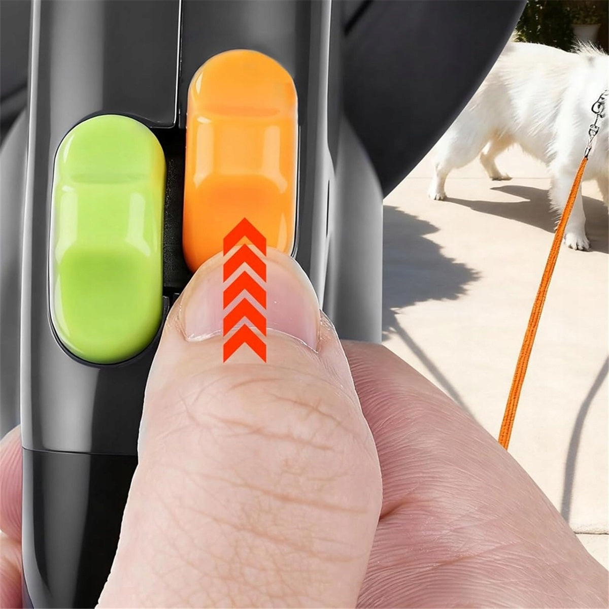 DOUBLE LANYARD RETRACTABLE 3M LED ERGONOMIC HANDLE SWIVEL BUCKLE Kind for two dogs