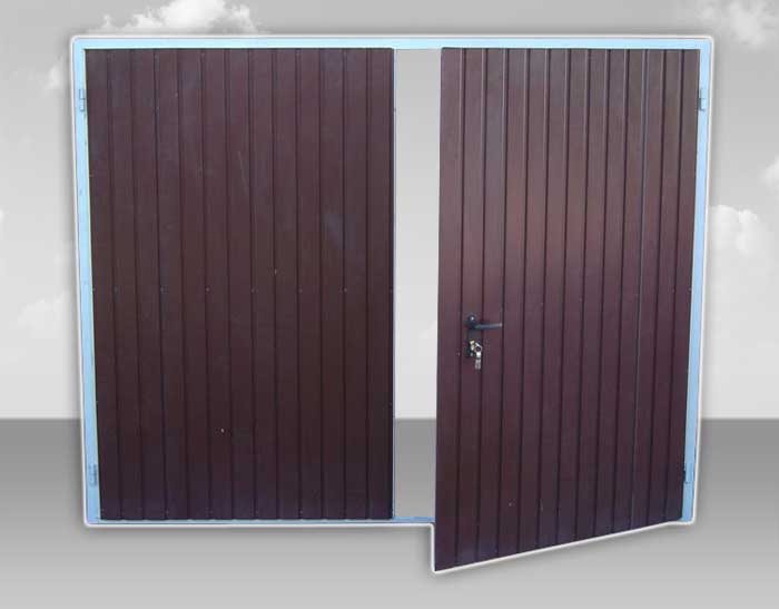 DOUBLE LEAF GARAGE DOOR RAL COLORS 2199 ZŁ