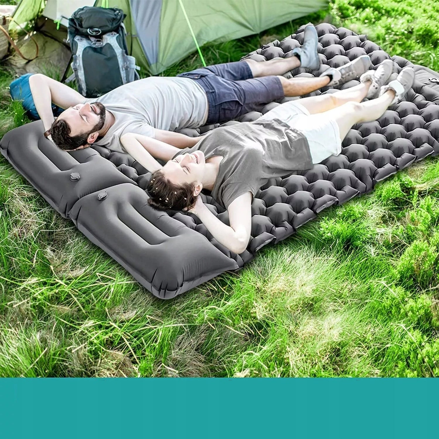 DOUBLE MATTRESS SELF-INFLATING CAMPING BUILT-IN PUMP MAT Manufacturer code MATA KEMPINGOWA MATERAC