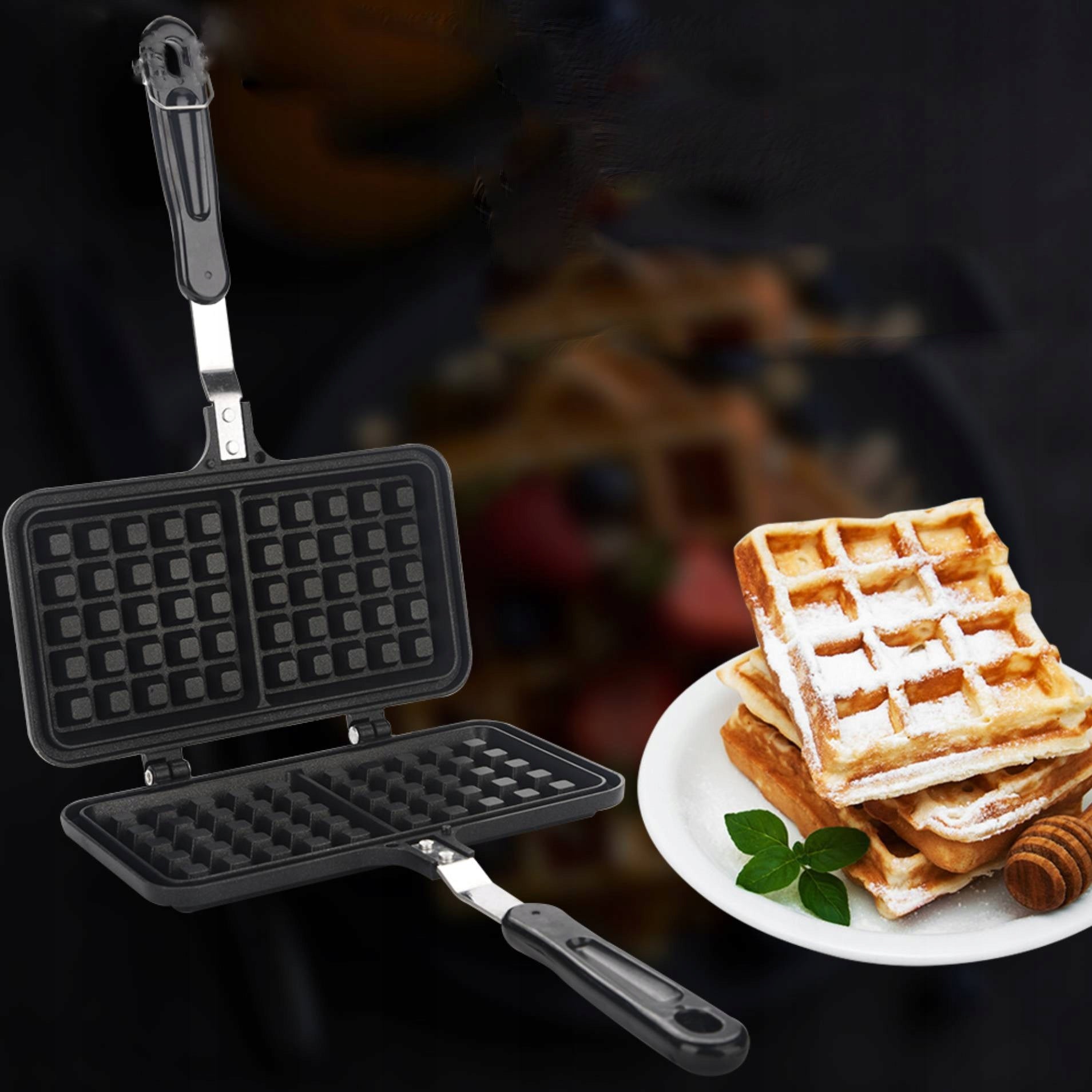 DOUBLE NONSTICK WAFFLE PAN FOR HOME KITCHEN Manufacturer code 6933936202894