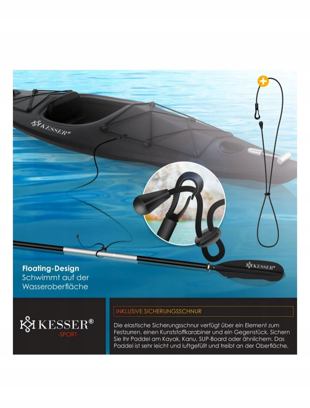 DOUBLE PADDLE SUP KAYAK FOLDING LIGHTWEIGHT ALUMINUM KESSER Brand no brand