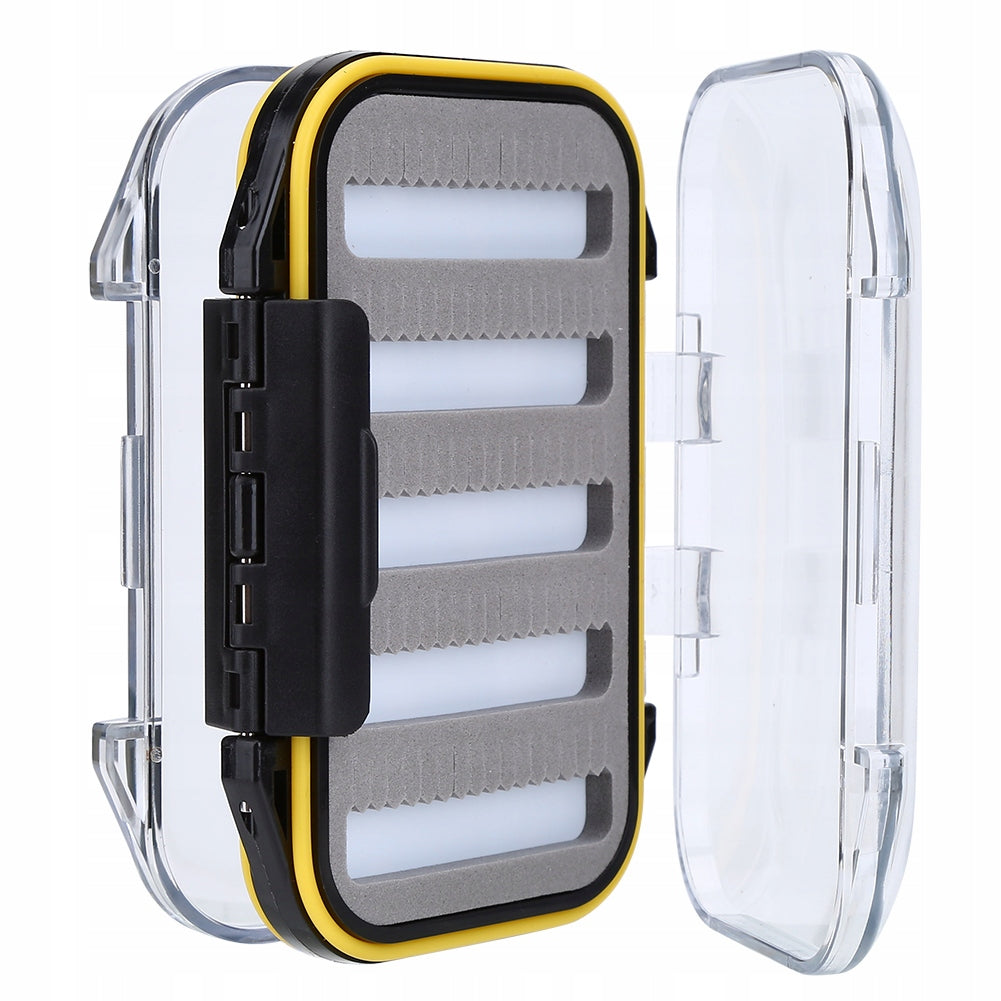 DOUBLE-SIDED BOX 10.3x7.3x3.3cm PLASTIC FOR FLY FISHING LURES Packaging status original