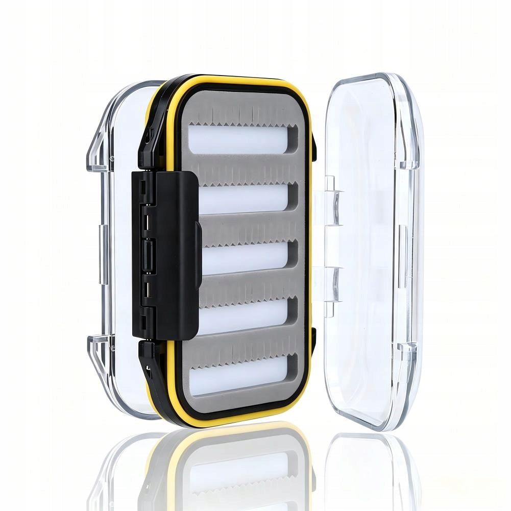DOUBLE-SIDED BOX 10.3x7.3x3.3cm PLASTIC FOR FLY FISHING LURES