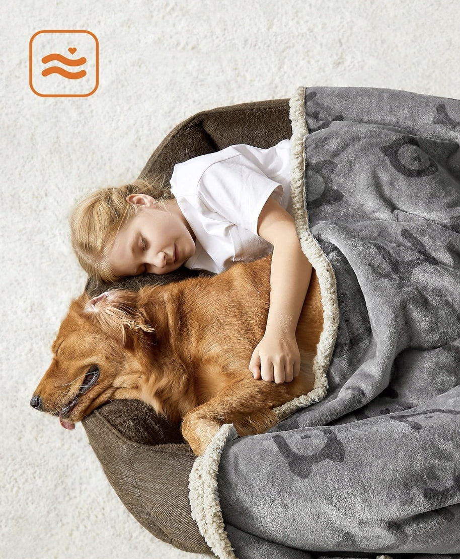 DOUBLE-SIDED DOG BLANKET 127x101 CM – WATERPROOF SOFT VARIOUS SIZES L Model Koc dla psa wodoodporny