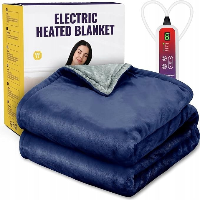 DOUBLE SIDED ELECTRIC BLANKET 180x100CM 6 TEMPERATURE LEVELS TIMER