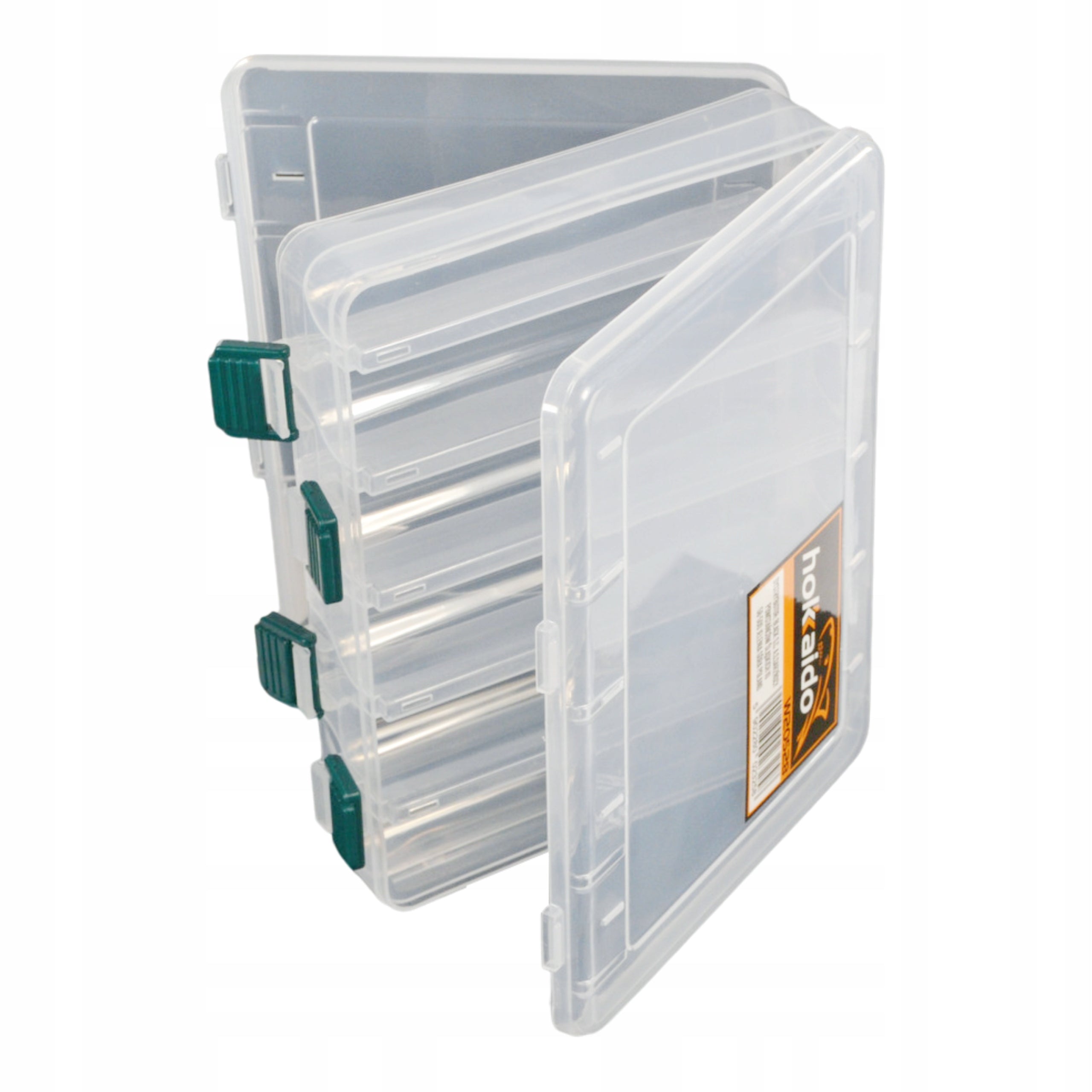 DOUBLE-SIDED FISHING BOX FOR LURES PIKERS WOBBLERS SPINNERS 20x17x5CM Model W20528