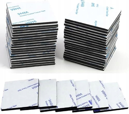 DOUBLE SIDED FOAM PADS BLACK 40X40MM 48PCS metal Brand no brand