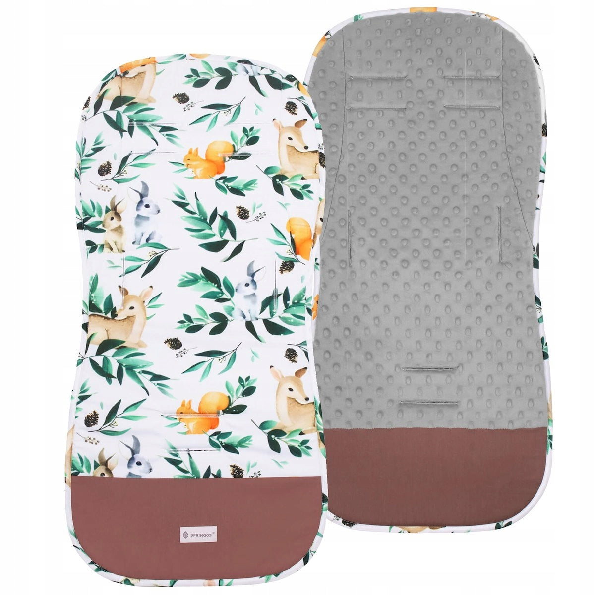 DOUBLE-SIDED INSERT FOR STROLLER REFILL MINKY COTTON 78cm Brand Springos