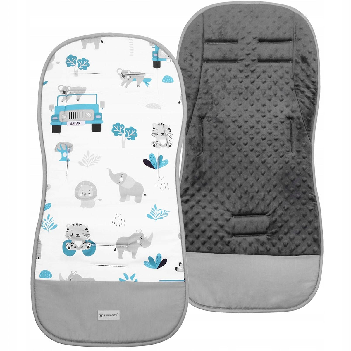 DOUBLE-SIDED INSERT FOR STROLLER REFILL MINKY COTTON 78cm Brand Springos