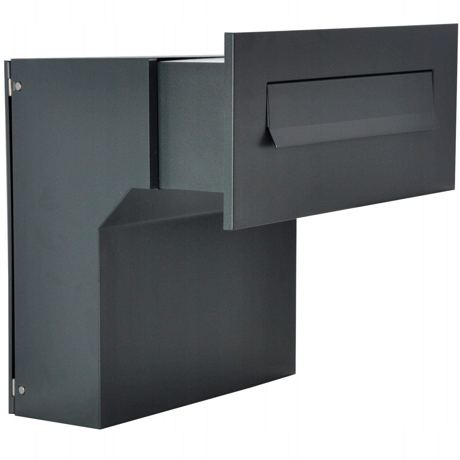 DOUBLE-SIDED PASS-THROUGH LETTER BOX FOR BUILDING C4 ANTHRACITE + 3 KEYS Manufacturer code Essen antracyt mat.