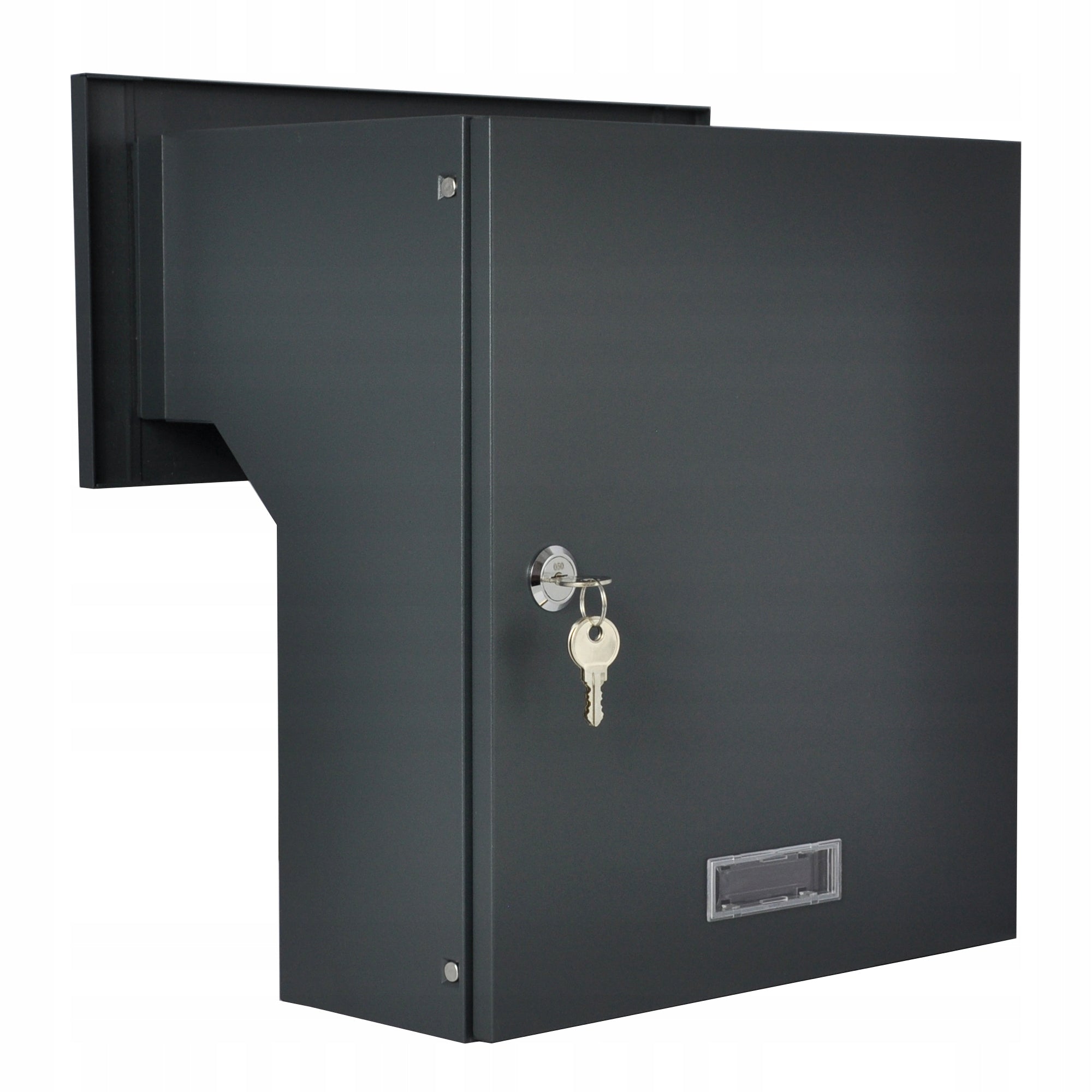 DOUBLE-SIDED PASS-THROUGH LETTER BOX FOR BUILDING C4 ANTHRACITE + 3 KEYS Product weight with unit packaging 3 kg