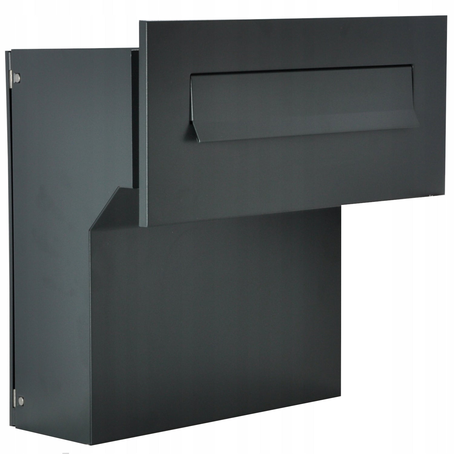 DOUBLE-SIDED PASS-THROUGH LETTER BOX FOR BUILDING C4 ANTHRACITE + 3 KEYS