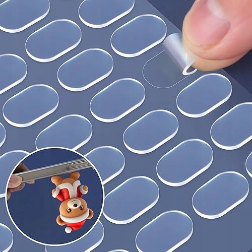 DOUBLE-SIDED STICKERS TRANSPARENT ADHESIVE POINTS REMOVABLE 300 PCS